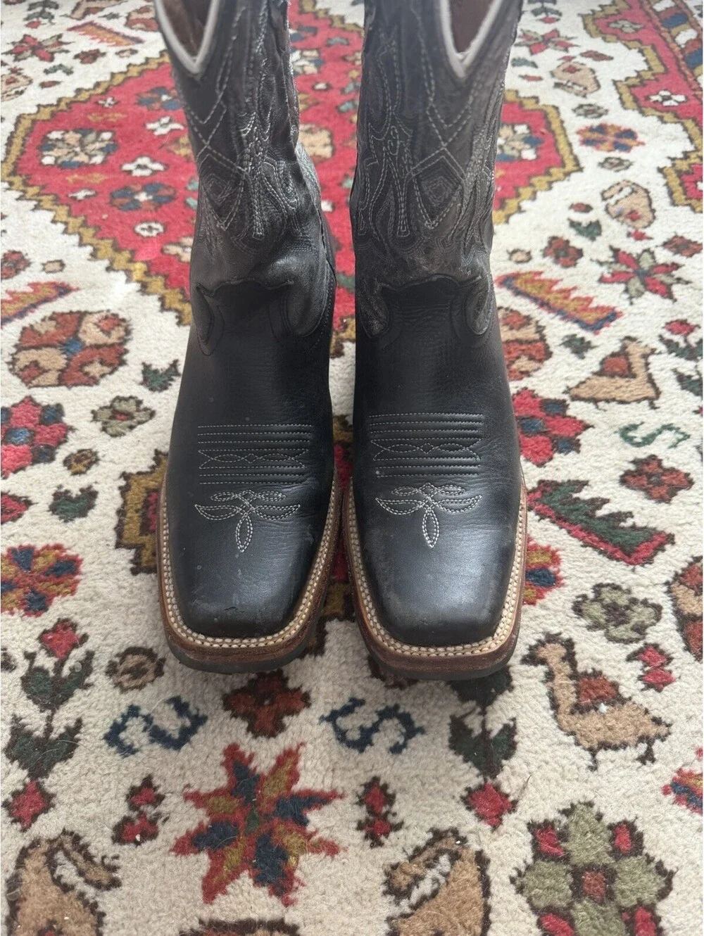 Alex Boots Genuine Leather Cowboy Boots Made In Mexico Size U.S. Mens 8